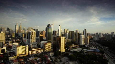 Time laspe clouds formation during evening Stock Footage 97492688