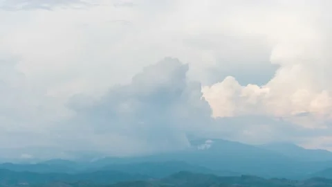 Time laspe clouds rain moving on mountain Stock Footage 205252037