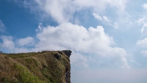 Time Laspe mountains landscape,Phu Chi Fa Stock Footage 74141776