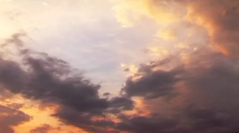 Time-laspe video. Beautiful sunset clouds Video stock 35628086