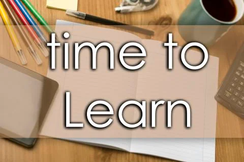 Time to Learn - business concept with text Stock Photos