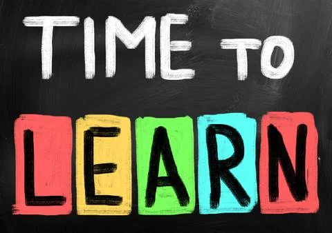 Time to learn concept Illustrazione stock
