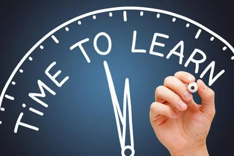 Time To Learn Educational Clock Concept Stockfoto's