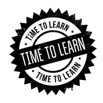Time to learn stamp Illustrazione stock