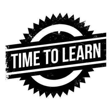 Time to learn stamp Illustrazione stock