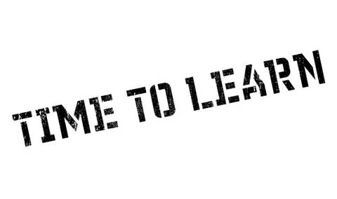Time to learn stamp Illustrazione stock