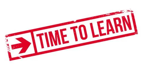 Time to learn stamp Illustrazione stock