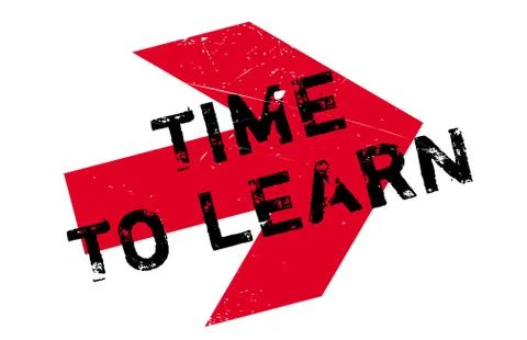Time to learn stamp Stock Illustration