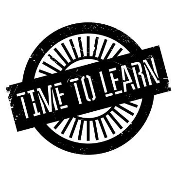 Time to learn stamp Stock Illustration