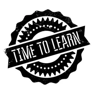 Time to learn stamp Illustrazione stock
