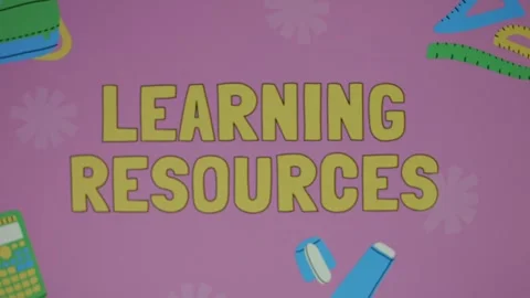 Time to Learning resources inscription on background that changes color 스톡 동영상 270502463
