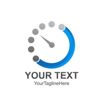 Time left logo design template element Stock Illustration