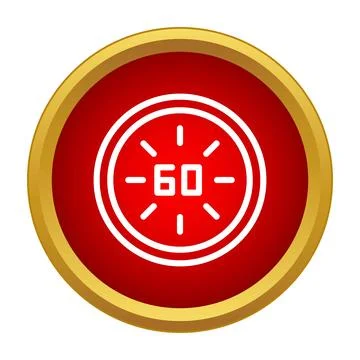 Time limit 60 seconds clock countdown icon Stockillustratie
