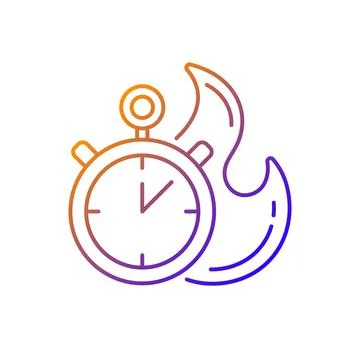 Time limit gradient linear vector icon Stock Illustration