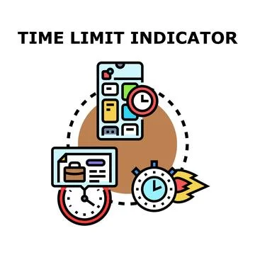 Time limit indicator concept vector illustration Illustrazione stock