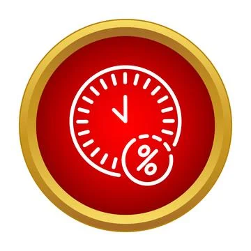 Time limited discount offer with deadline clock Stock Illustration