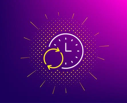 Time line icon. Update clock sign. Vector Illustrazione stock