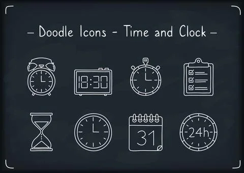Time Line Icons Stock Illustration