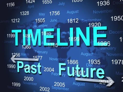 Time line meaning timeline chart and gone 스톡 일러스트
