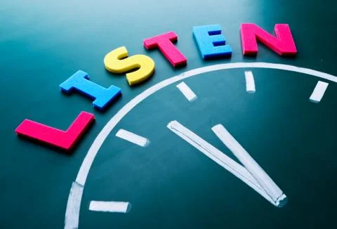 Time to listen concept 写真素材