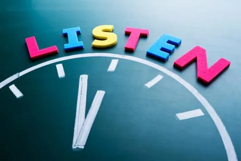 Time to listen concept Stockfoto's