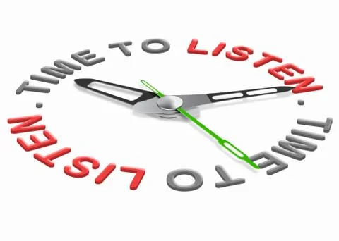 Time to listen Stock Illustration