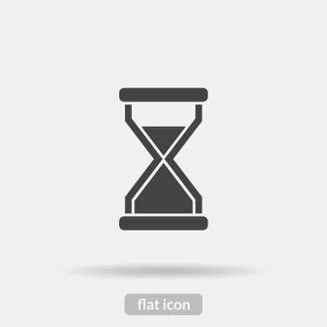 Time loading icon, Black vector is type EPS10 Stock Illustration