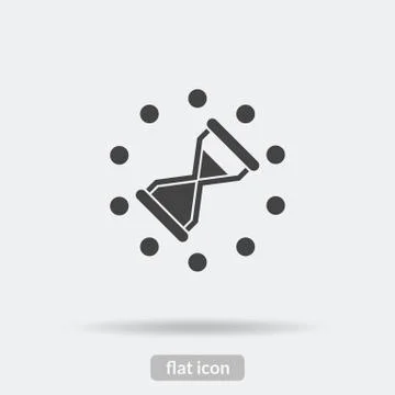 Time loading icon, Black vector is type EPS10 Stock Illustration