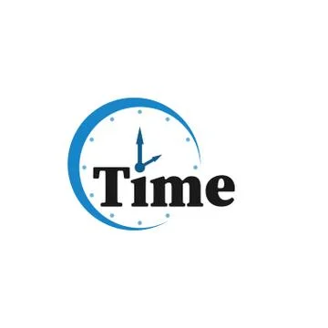 Time logo idea. Ilustración de archivo