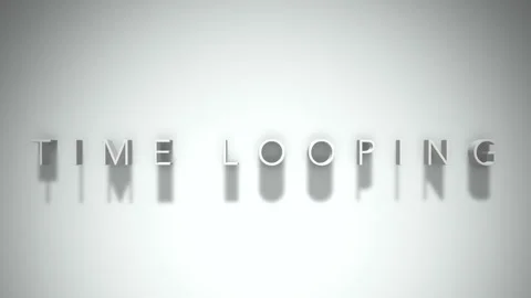 Time looping 3D title animation with shadows on a white background Stock Footage 297905903