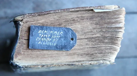 Time lost cannot be regained text Stock Footage 58750501