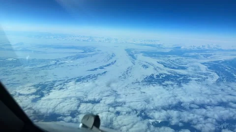 A time lpase  pilots point of view from the cockpit of a large jet aircraft. Video stock 172227704