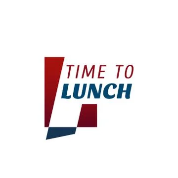 Time to lunch cafe vector letter L icon Ilustración de archivo