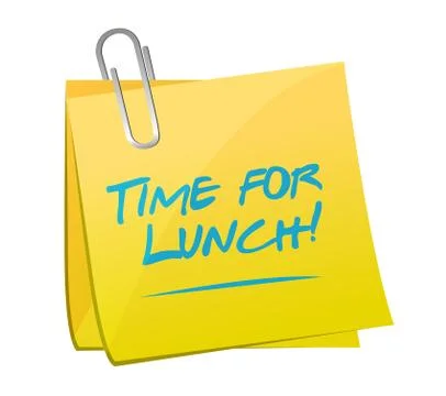 Time for lunch post illustration design Stock Illustration