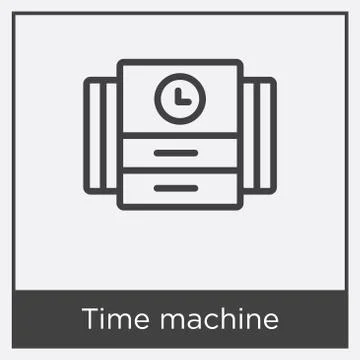 Time machine icon isolated on white background Free Stock Illustration