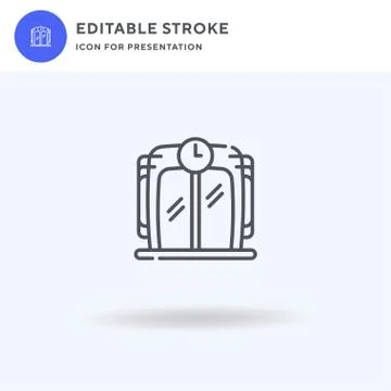 Time Machine icon vector, filled flat sign, solid pictogram isolated on white Stock Illustration