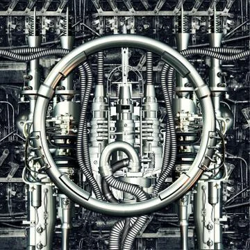 Time machine 库存插图