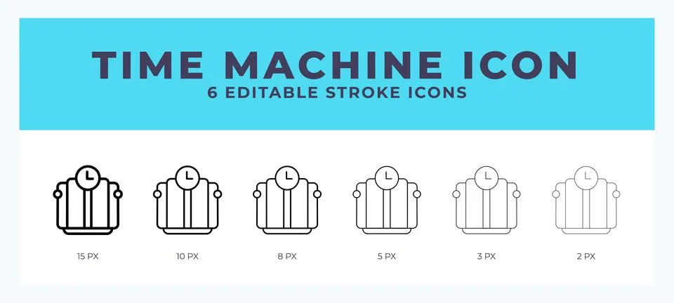 Time machine line icon. For web. And mobile app. Vector illustration. Stock Illustration