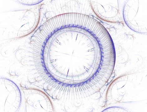 Time Machine. Mechanism of eternity. 3D surreal illustration. Fractal Time se イラスト素材