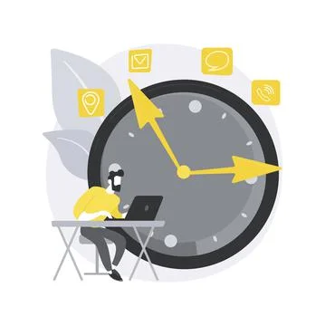 Time management abstract concept vector illustration. 스톡 일러스트