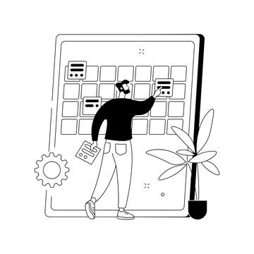 Time management abstract concept vector illustration. 스톡 일러스트