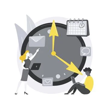 Time management abstract concept vector illustration. 스톡 일러스트