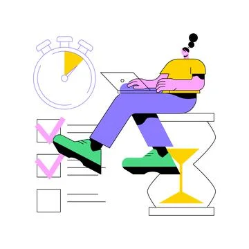 Time management abstract concept vector illustration. Stock Illustration