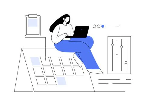 Time management abstract concept vector illustration. 스톡 일러스트