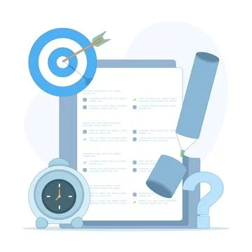 Time management, academic performance, schedule planning. Stock Illustration