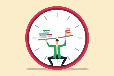 Time management, administratorship between tasks and personal growth Stock Illustration