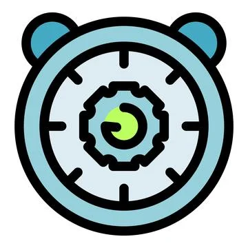 Time management and clock with rotating gear inside symbolizing working time, Stock Illustration