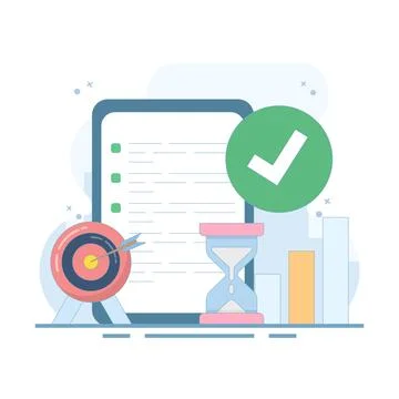 Time management and development concepts Stock Illustration