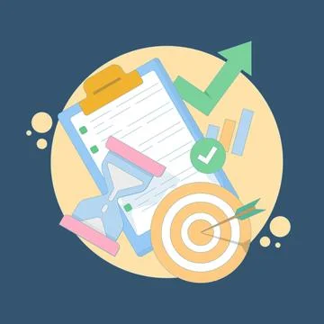 Time management and development concepts Stock Illustration