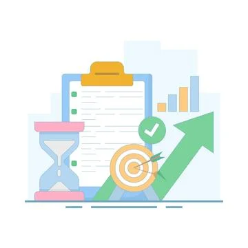 Time management and development concepts Stock Illustration